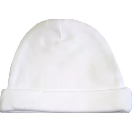 Bonnet blanc coton bio bébé Peau Éthique