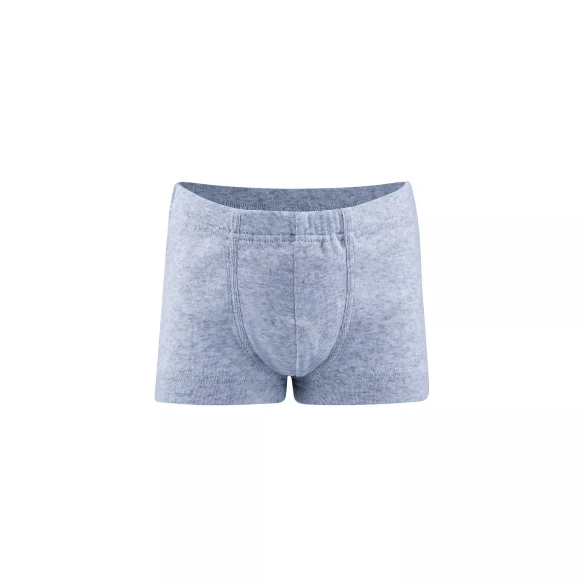 Boxer enfant coton bio bleu mélangé