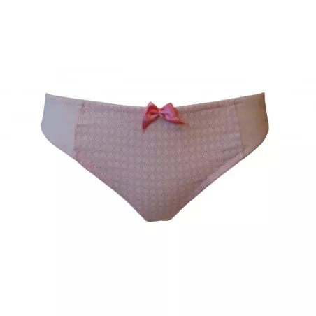 String 100% coton bio rose avec imprimé