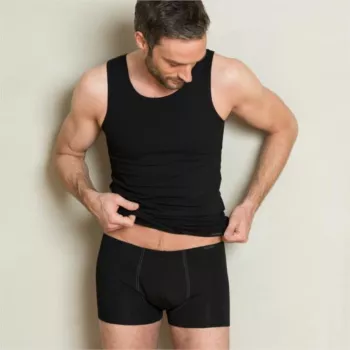 Shorty noir homme coton biologique
