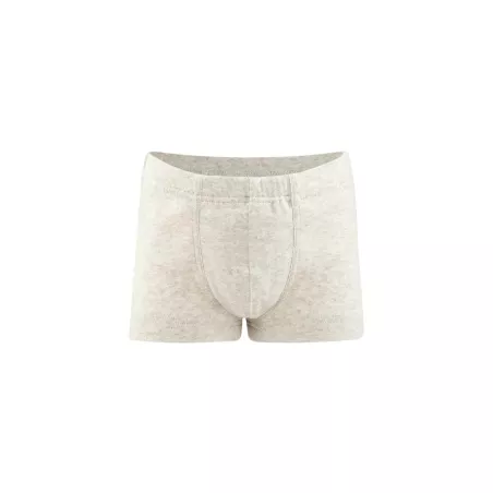 Boxer enfant coton bio  natural mélangeé