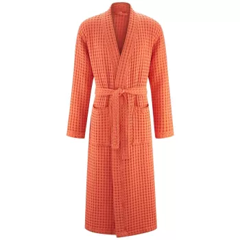 Peignoir de bain en coton biologique couleur terrac
