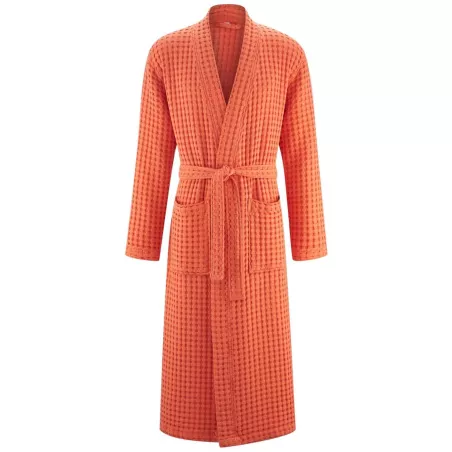 Peignoir de bain en coton biologique couleur terrac