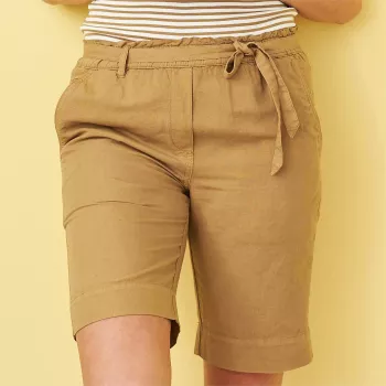 Short, bermuda femme en lin bio et coton bio de la marque Living Crafts