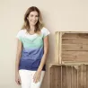 Tee shirt dégradé bleu femme