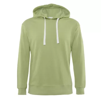 Veste à capuche 100% coton bio vert pistache