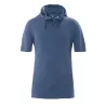 Tee-shirt bleu à capuche coton bio et tencel 