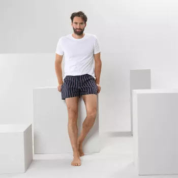 Caleçon homme bleu marine avec rayures