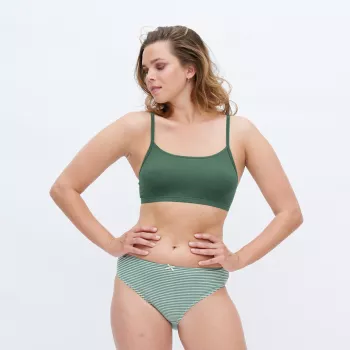 Brassière verte certifiée coton bio