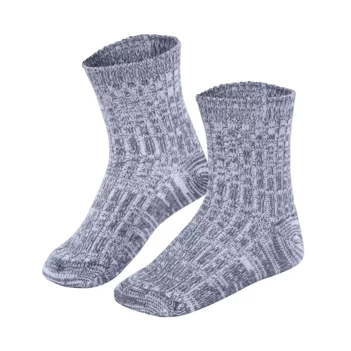 Chaussettes coton bio et laine bleues enfant