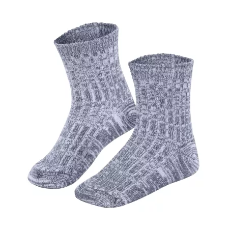 Chaussettes coton bio et laine bleues enfant