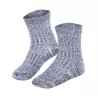 Chaussettes coton bio et laine bleues enfant