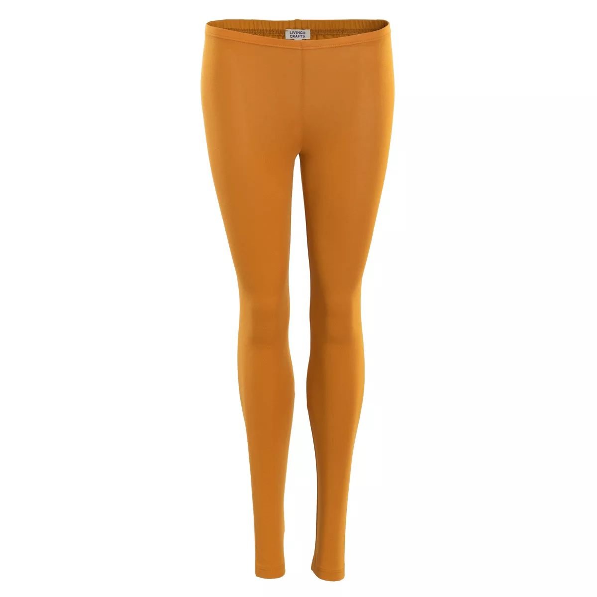 Leggings couleur ocre éco-responsables en coton bio
