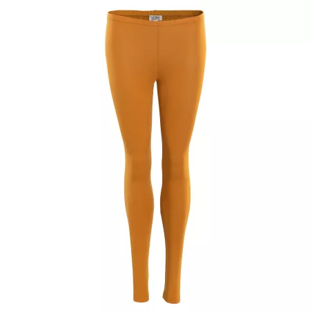 Leggings couleur ocre éco-responsables en coton bio