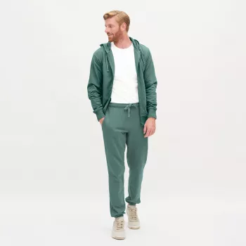 Pantalon éco-responsable de jogging 100% coton bio vert
