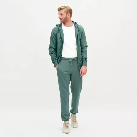 Pantalon éco-responsable de jogging 100% coton bio vert