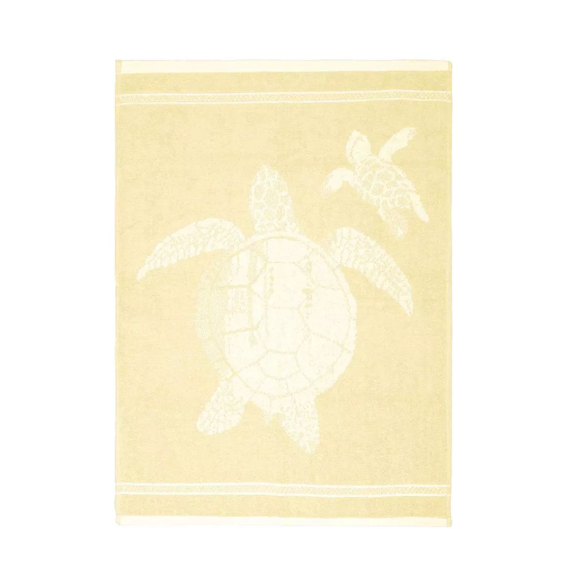 Torchon de cuisine en coton - motif tortue - jaune