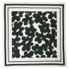 Foulard chic en coton bio noir avec touches de blanc