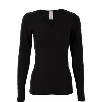 Débardeur en laine bio, noir, FREYA