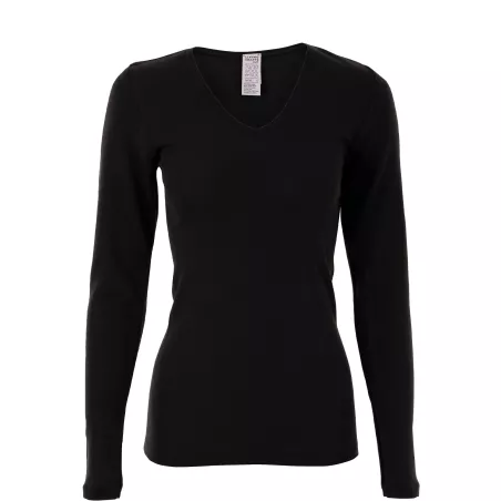 Débardeur en laine bio, noir, FREYA