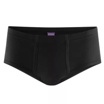 Slip en coton bio, noir