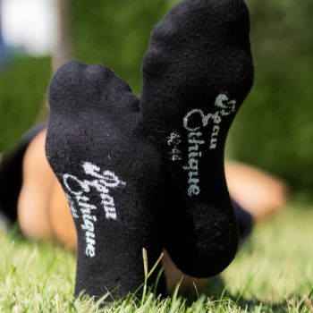 Socquettes noires coton bio 