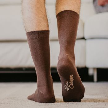 Chaussettes bio marron
