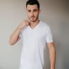 T-shirt col V 100% coton bio