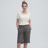 Bermuda Odette en lin gris