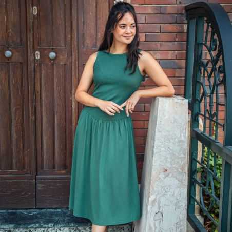 Robe en coton bio, vert