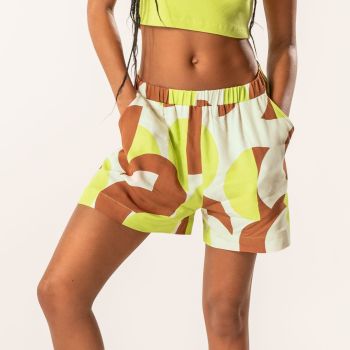 Short en viscose, DANEE marron