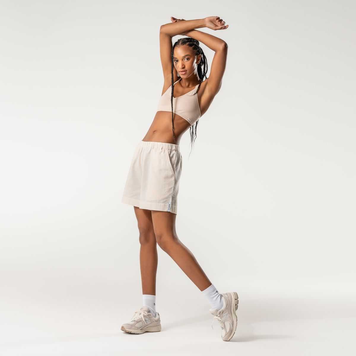 Short en coton bio, DORISA, nature