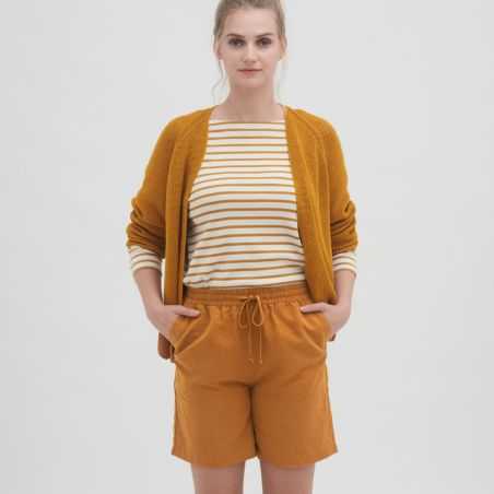 Short en coton bio, ORSINA, marron