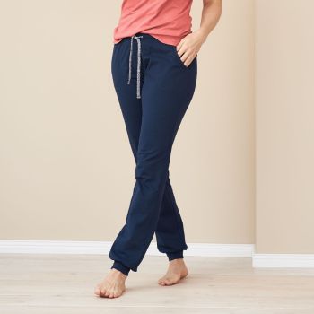 Pantalon de jogging coton bio, BEA, bleu denim