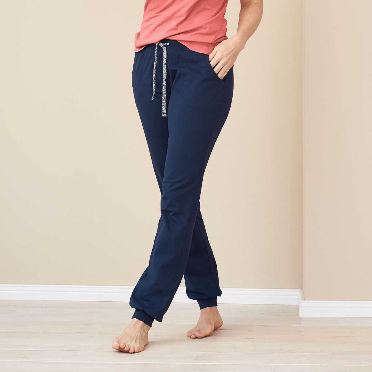 Pantalon de jogging coton bio, BEA, bleu denim
