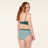Lot de 3 slips "POLLY" coton bio, vert, GOTS et VEGAN, motif