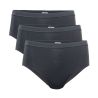 Lot de 3 slips pour femme "POLLY" coton bio, noir, GOTS et VEGAN