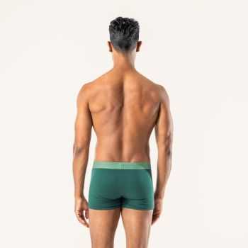 Lot de deux boxers "RODGER" coton bio, vert, GOTS et VEGAN, unie