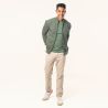 Cardigan "SPENCER" 100 % coton bio, GOTS et VEGAN, unie vert foncé