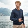 Pull "RENZO" 100% coton bio, bleu marine, GOTS et VEGAN, pour homme