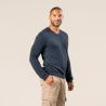 Pull "RENZO" 100% coton bio, bleu marine, GOTS et VEGAN, homme