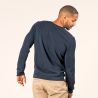 Pull homme "RENZO" 100% coton bio, bleu marine, GOTS et VEGAN