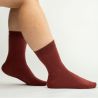 Chaussettes rouge brique 2