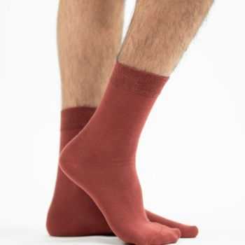 Chaussettes rouge brique 3