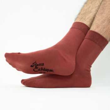 Chaussettes rouge brique 4