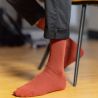 Chaussettes rouge brique 5
