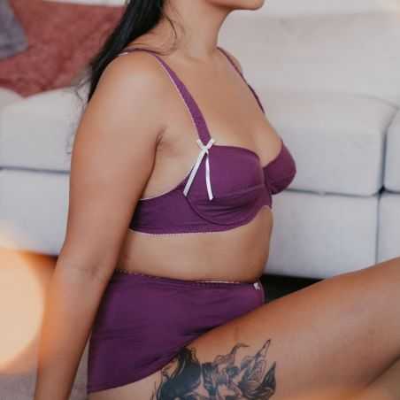 Boxer prune femme 100% coton bio Peau Éthique 1