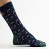 Chaussettes bleu marine motif noël 3