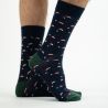 Chaussettes bleu marine motif noël 4