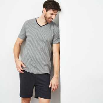 Pyjama court pour homme, coton bio 2